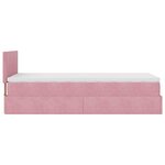 vidaXL Cadre de lit ottoman avec matelas rose 90x200 cm velours