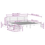 vidaXL Cadre de lit avec tiroirs sans matelas 200x200 cm