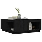 vidaXL Table basse Noir 100x101x40 5 cm Bois massif de pin