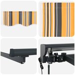 vidaXL Auvent rétractable électrique Jaune  Gris  Anthracite 4 × 3 5 m