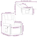 vidaXL Fauteuil inclinable électrique Noir brillant Similicuir