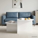 vidaXL Table basse Blanc brillant 100 x 50 x 40 cm Bois d'ingénierie