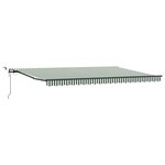 Auvent Rétractable Automatique vidaXL avec LED Vert et Blanc 500x300 cm