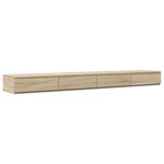 vidaXL Cadre de lit avec rangement Chêne Sonoma 236.5 x 200 x 31.5 cm