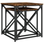vidaXL Tables basses gigognes 2 Pièces chêne fumé bois d'ingénierie