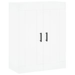 vidaXL Buffet haut Blanc 69 5x34x180 cm Bois d'ingénierie