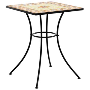 vidaXL Table de bistro mosaïque terre cuite 60x60x74 cm céramique