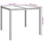 vidaXL Table de Jardin Grise 90x90x75 cm Poly Rattan