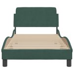 vidaXL Cadre de lit sans matelas vert foncé 80x200 cm velours