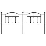 vidaXL Tête de lit métal noir 193 cm