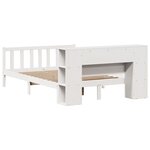 vidaXL Lit bibliothèque sans matelas blanc 160x200 cm bois pin massif
