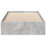 vidaXL Cadre de lit avec tiroirs sans matelas gris béton 90x200 cm