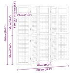 vidaXL Brise-vue 5 Pièces Marron 200 x 180 cm Pin imprégné