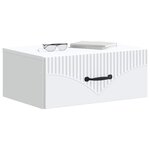 vidaXL Cabinet de chevet mural 2 Pièces Blanc 49 x 34 5 x 20 cm