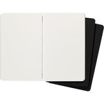 Set de 3 cahiers moleskine noir 13 x 21 cm ivoire sans quadrillage 80 pages