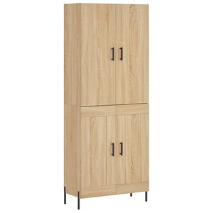 vidaXL Buffet haut Chêne sonoma 69 5x34x180 cm Bois d'ingénierie