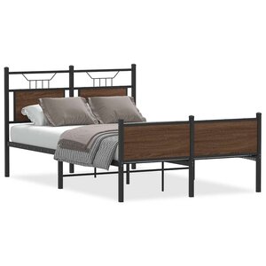 vidaXL Cadre de lit sans matelas chêne marron 120x200 cm