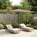 vidaXL Parasol de jardin 200 x 300 cm Polyester Rectangulaire Taupe