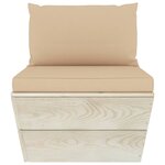 vidaXL Salon de jardin palette 6 Pièces avec coussins Épicéa imprégné