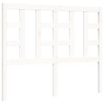 vidaXL Cadre de lit avec tête de lit blanc 120x200 cm bois massif