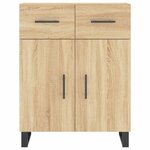 vidaXL Buffet haut Chêne sonoma 69 5x34x180 cm Bois d'ingénierie