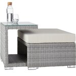 Tectake Canapé de jardin SAINT MARIN modulable - gris clair