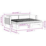 vidaXL Lit de jour avec lit gigogne et matelas rose 80x200 cm velours