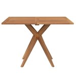 vidaXL Table de jardin carrée 110x110x75 cm bois d'acacia solide