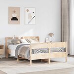 vidaXL Cadre de lit sans matelas 120x190 cm bois de pin massif