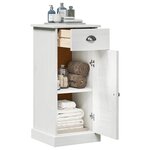 vidaXL Meuble de Salle de Bain avec porte VIGO Blanc 37 5 x 34 x 80 cm