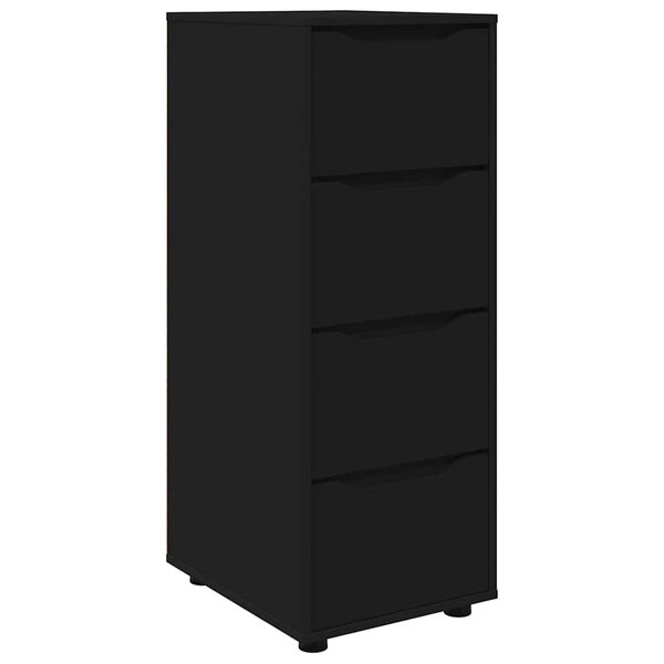 vidaXL Armoire de rangement Noir 40 x 48 x 105 cm Bois d'ingénierie