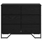 vidaXL Commode Chêne noir 91 x 35.5 x 74.5 cm Bois d'ingénierie