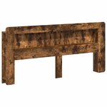 vidaXL Cabinet de Tête de Lit Chêne Fumé 215 x 18 5 x 100 cm