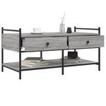 vidaXL Table basse sonoma gris 99x50x50 cm bois d'ingénierie