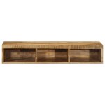 VidaXL Meuble TV mural 100x30x19 cm bois massif de manguier brut