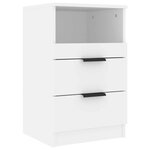 vidaXL Table de chevet Blanc Bois d'ingénierie