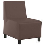 vidaXL Canapé modulaire sans accoudoirs Marron 55 cm Similicuir