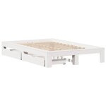 vidaXL Cadre de lit sans matelas blanc 120x200 cm bois de pin massif
