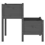 Vidaxl jardinière gris 84 5x84x75 cm bois massif de pin