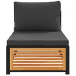 vidaXL Canapé de jardin sans accoudoirs coussins bois massif d'acacia
