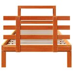 vidaXL Cadre de lit avec tête de lit sans matelas cire marron 75x190cm
