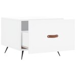 vidaXL Table basse blanc 50x50x40 cm bois d'ingénierie