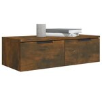 vidaXL Armoires murales 2 Pièces Chêne fumé 68x30x20 cm Bois d'ingénierie