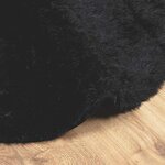 vidaXL Tapis shaggy à poils longs NAVARRA noir 240x240 cm polyester