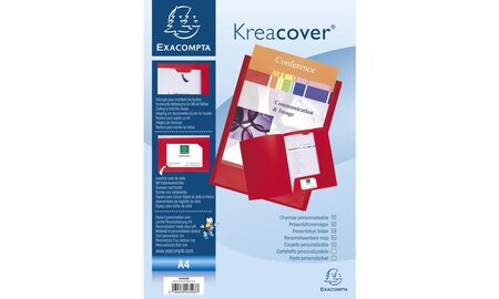 Chemise de présentation polypropylene souple krea cover A4 Rouge EXACOMPTA