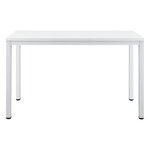 Bureau réglable d'ordinateur poste de travail table 120cm blanc