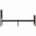 vidaXL Cadre de lit en métal sans matelas chêne fumé 80x200 cm