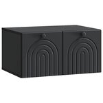 vidaXL Meuble TV mural Noir 59 5 x 41 x 30 cm Bois d'ingénierie