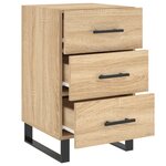 vidaXL Table de chevet chêne sonoma 40x40x66 cm bois d'ingénierie