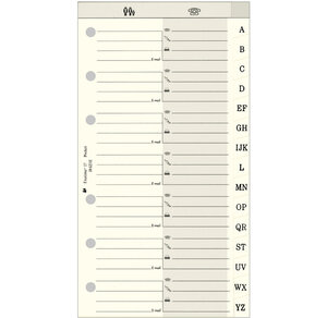 Recharge accessoire Exatime 17 pocket répertoire alphabétique indexé 16 feuillets 1... EXACOMPTA